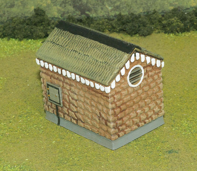 1:87 Scale - Storage Shed - Stone - Plain Base