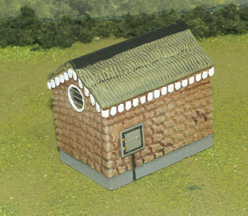 1:87 Scale - Storage Shed - Stone - Plain Base