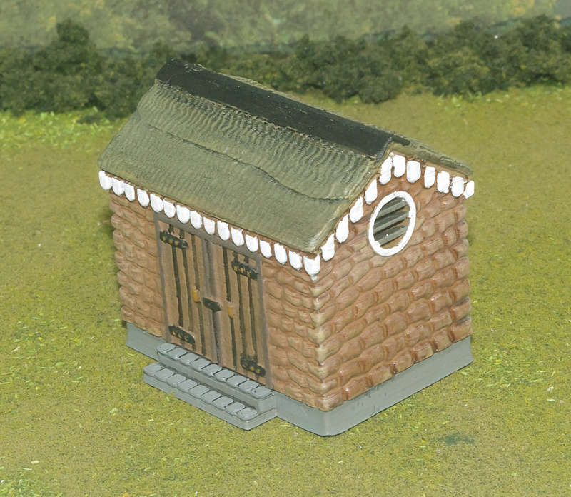 1:87 Scale - Storage Shed - Stone - Plain Base