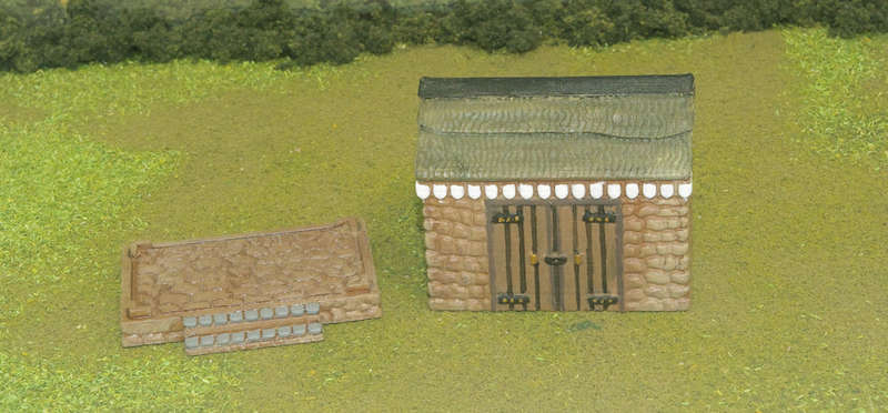 1:87 Scale - Storage Shed - Stone - Stone Base
