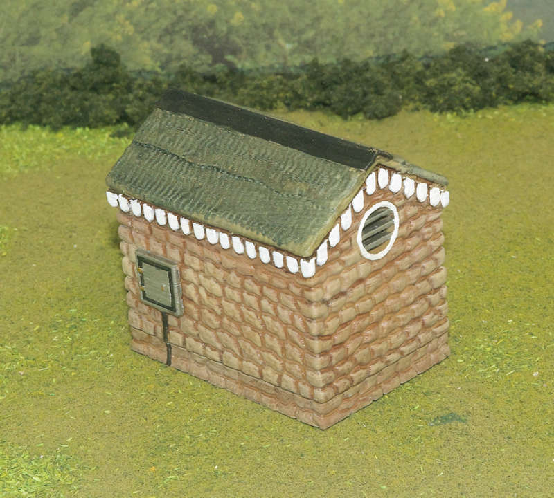 1:87 Scale - Storage Shed - Stone - Stone Base