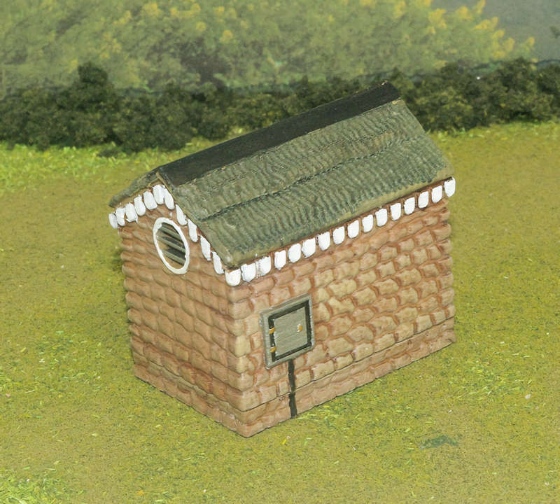 1:87 Scale - Storage Shed - Stone - Stone Base