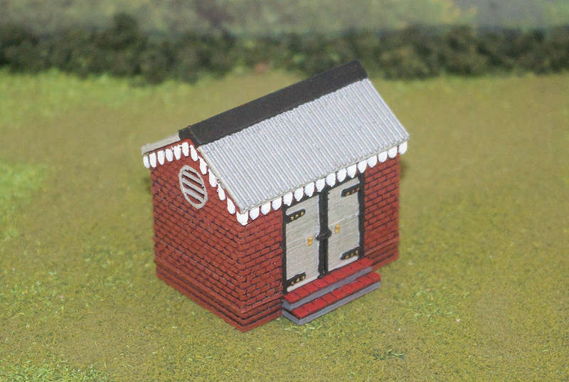 1:35 Scale - Storage Shed - Brick - Brick Base