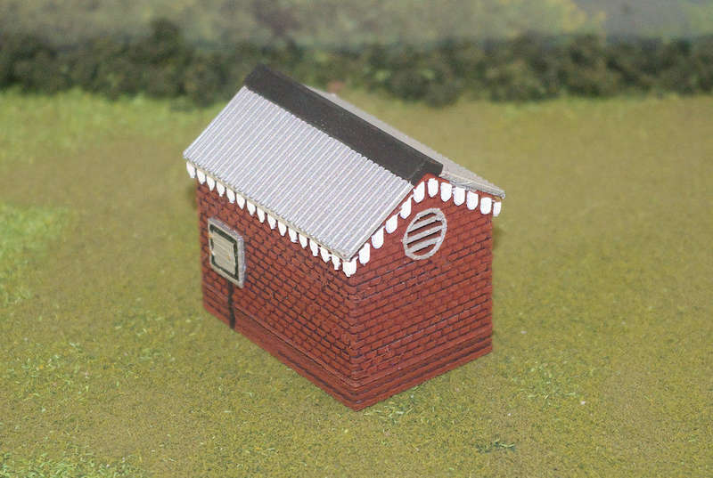 1:72 Scale - Storage Shed - Brick - Brick Base