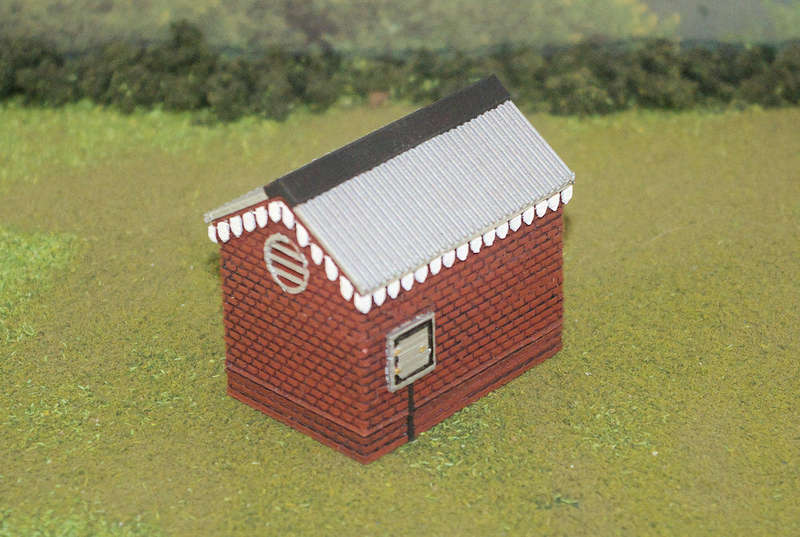 1:72 Scale - Storage Shed - Brick - Brick Base
