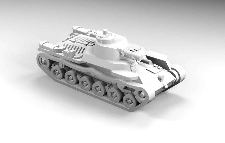 1:200 Scale - Chi-Ha - With No Aerial Turret
