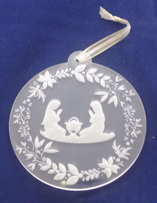 Christmas Decoration - Circle With Nativity Scene
