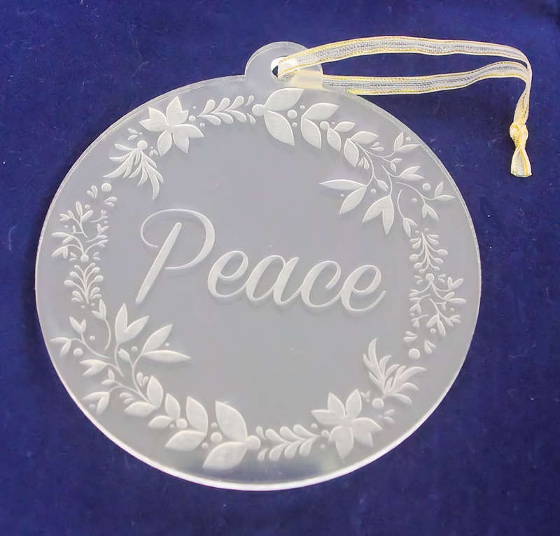 Christmas Decoration - Circle With Peace