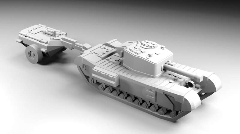 1:200 Scale - Churchill VII Crocodile