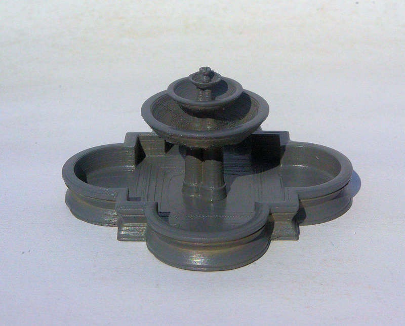 1/56 (28mm) Scale - Clover Fountain - Pillar 3 Columns