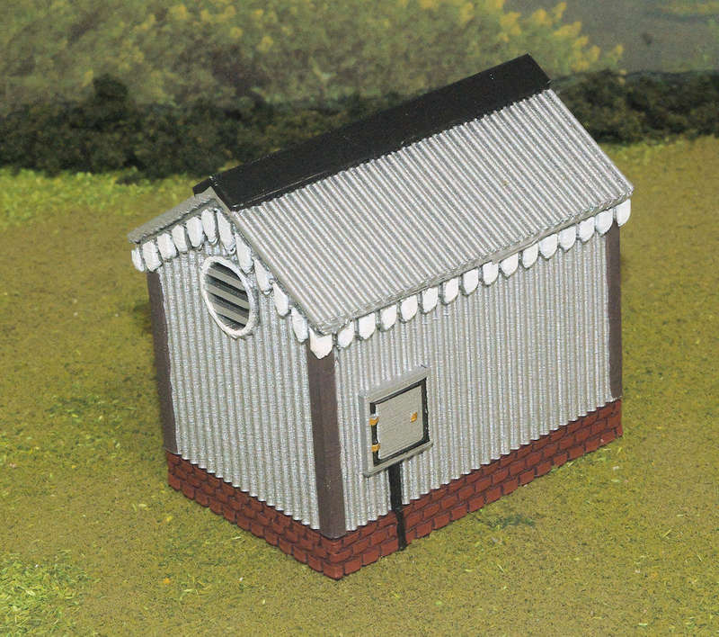 1:35 Scale - Storage Shed - Corrugated Iron - Brick Base