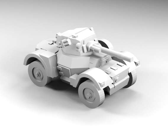 1:160 Scale - Daimler AC - With Littlejohn Turret