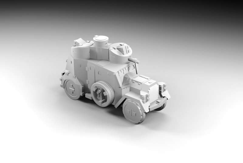 1:87 Scale - Daimler SSW21 - Turret With MG - Turret With No Gun