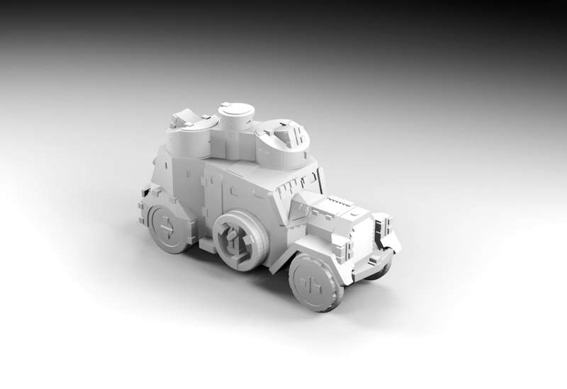 1:72 Scale - Daimler SSW21 - Turret With No Gun