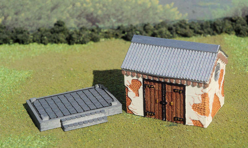 1/56 (28mm) Scale - Dilapidated Storage Shed - Plain Base