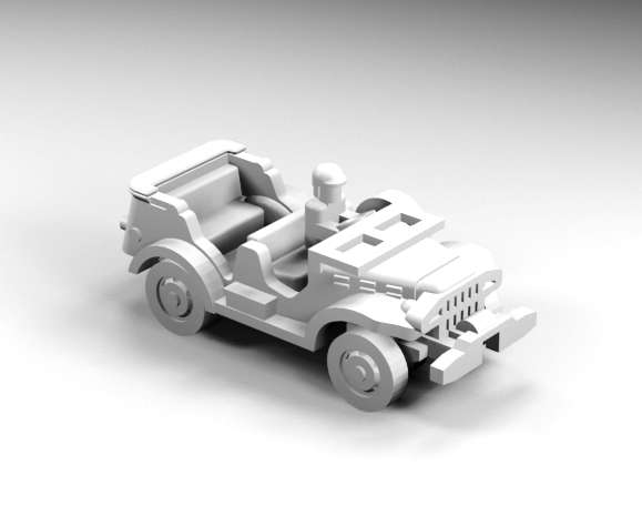 1:160 Scale - Dodge WC57 - Open - Window Down