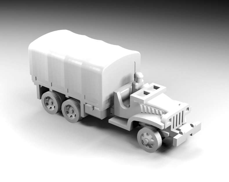 1:144 Scale - GMC - CCKW253 - Open Down - Closed - Winch