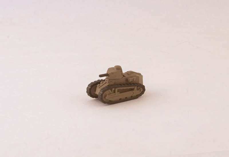1:72 Scale - M1917 6T - No Trench Crossing Tail - MG Turret
