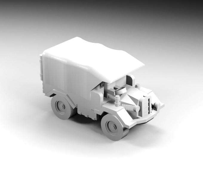 1:200 Scale - Morris C8 AT Tractor - Closed