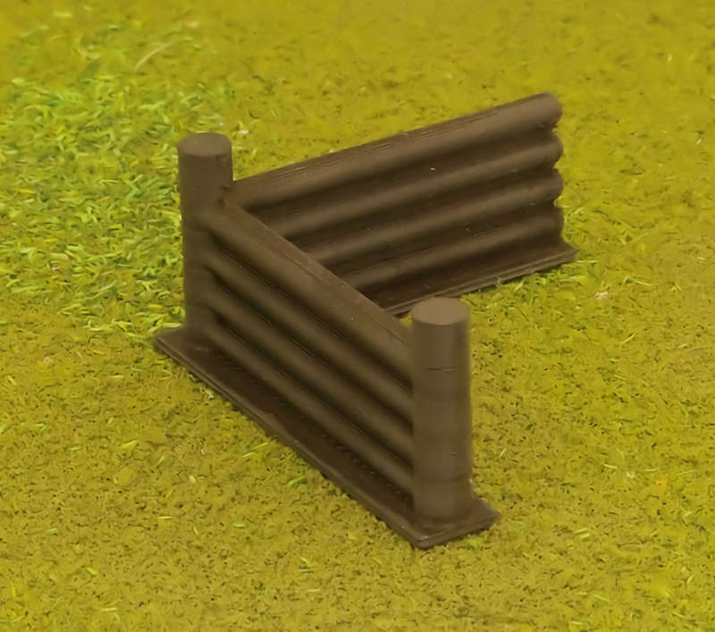 1:87 Scale - Palisade Corner (4 Pack)