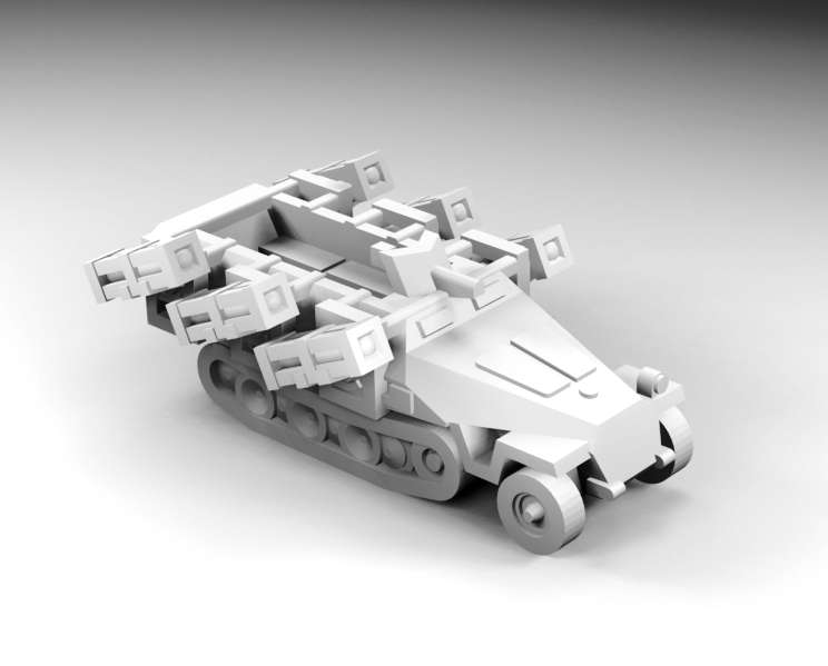 1:200 Scale - SDKFZ 251-D1 - Stuka-Zu-Fuss