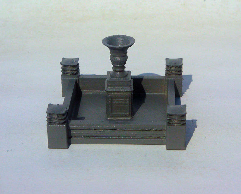 1/56 (28mm) Scale - Square Fountain - Pillar Grail