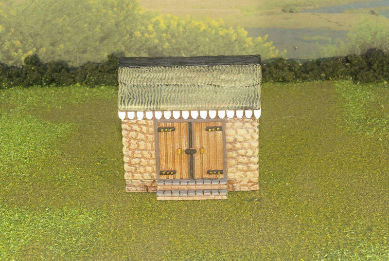 1:56 Scale - Storage Shed - Stone - Stone Base