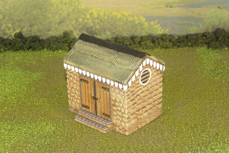 1:35 Scale - Storage Shed - Stone - Stone Base