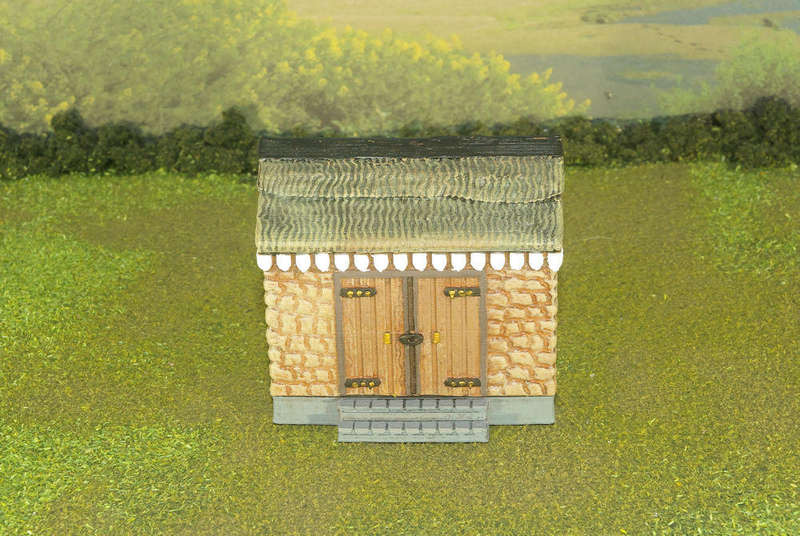1:35 Scale - Storage Shed - Stone - Plain Base