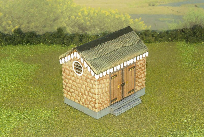 1:35 Scale - Storage Shed - Stone - Plain Base