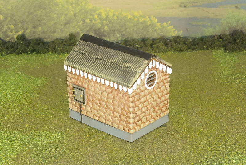 1:72 Scale - Storage Shed - Stone - Plain Base