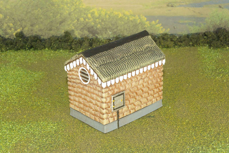 1:35 Scale - Storage Shed - Stone - Plain Base