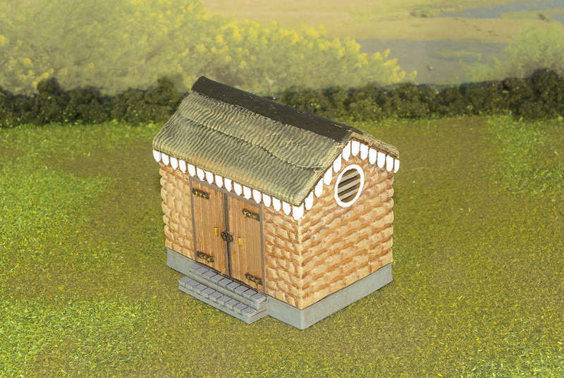 1:35 Scale - Storage Shed - Stone - Plain Base