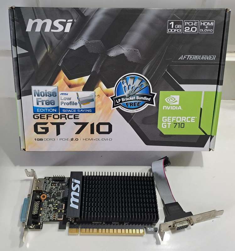 MSI GEFORCE GT 710 1GB DDR3 Graphics card ** no external power needed **