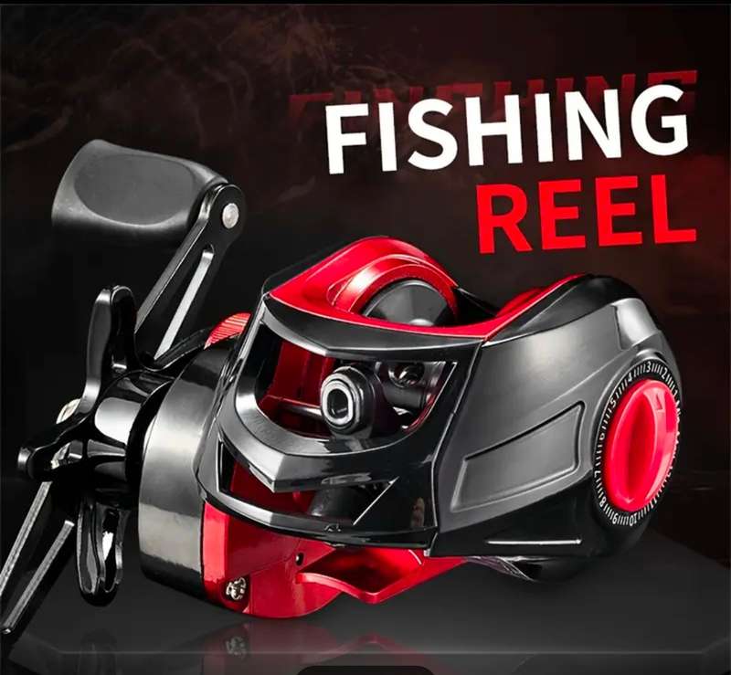High strength BR 2000 R ,, black and red bait casting fishing reel