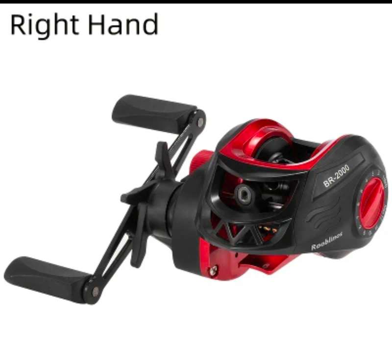 High strength BR 2000 R ,, black and red bait casting fishing reel