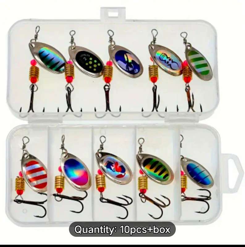 10 x spinner fishing lures