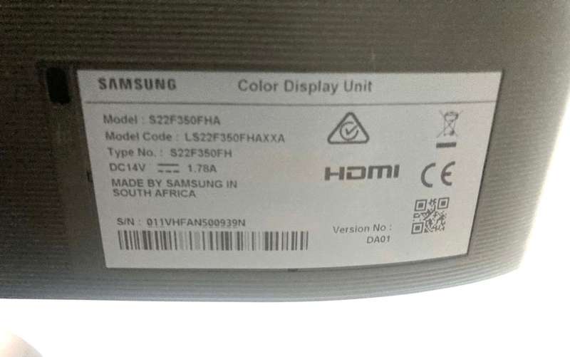 Samsung S22f350fha 22" Screen In Good Working Condition