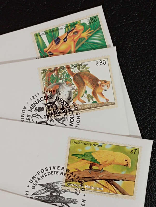 United Nations  FDC 1995 endangered species Geneva