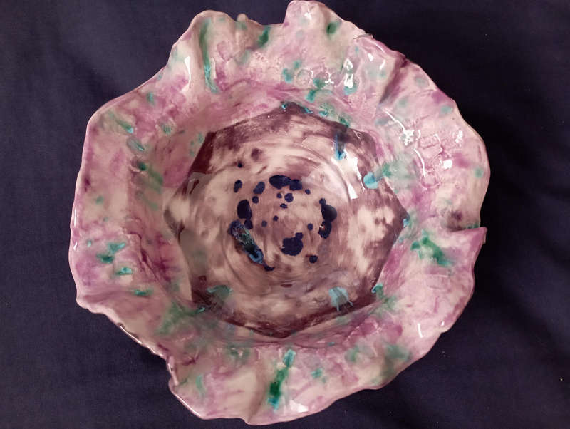 Beautiful & unusual studio pottery art bowl
