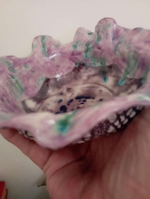 Beautiful & unusual studio pottery art bowl