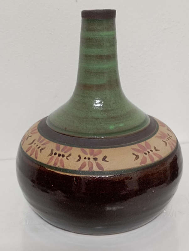 Studio pottery bud vase..with stamp @ base