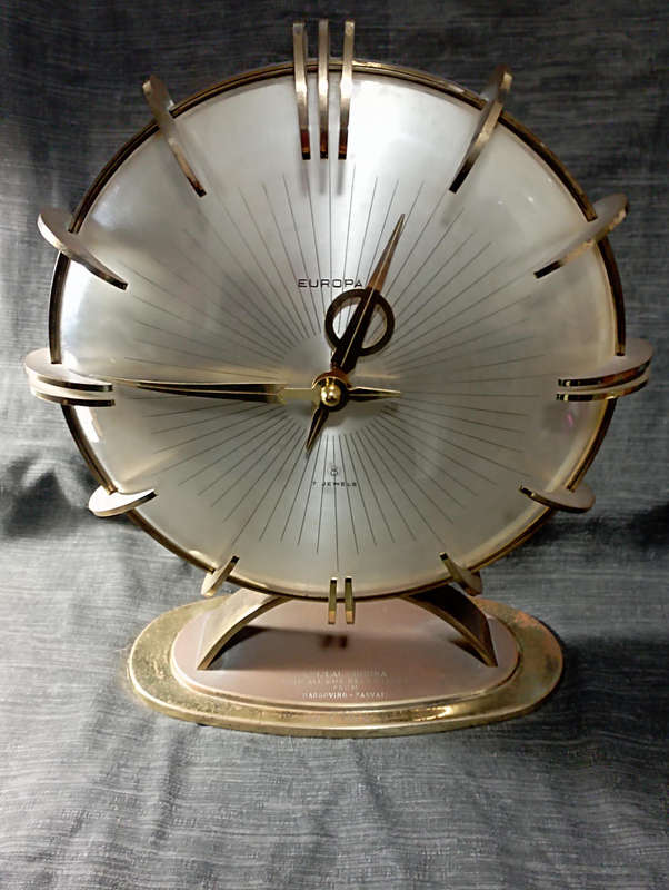 Mid Century Europa Sunburst Mantle clock (For Restoration)