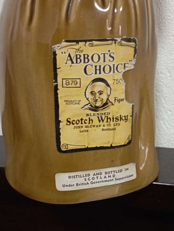 Abbots Choice old empty Decanter in great condition