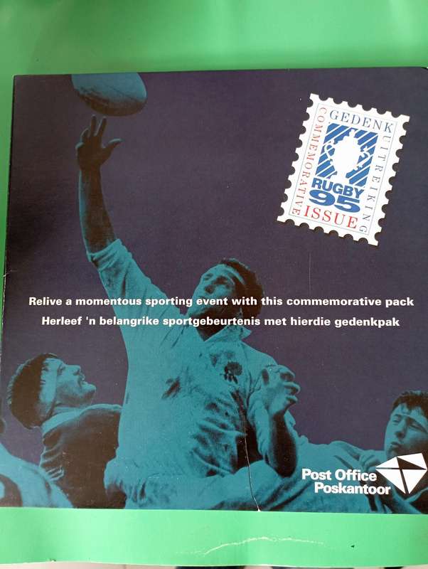 1995 RSA commemorative Rugby World Cup folder...Unused