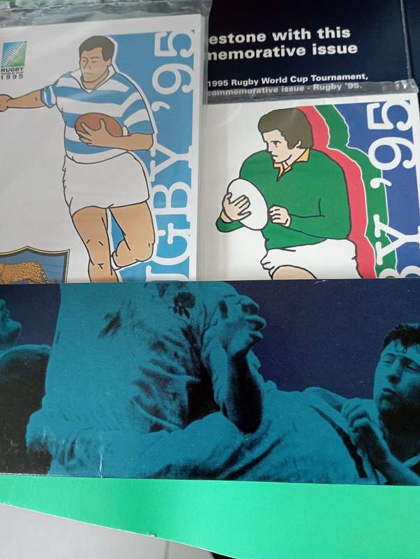 1995 RSA commemorative Rugby World Cup folder...Unused