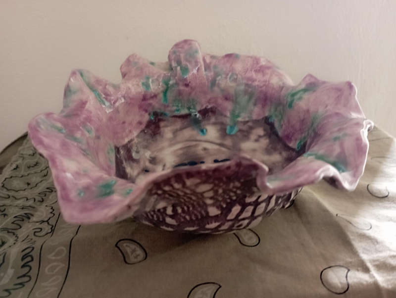 Beautiful & unusual studio pottery art bowl