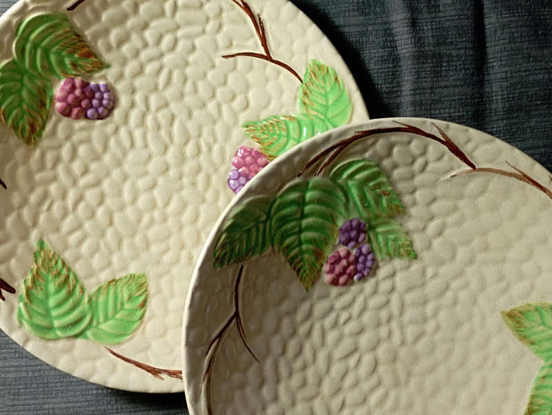 Vintage Wade 15cm Bramble pattern plates x2