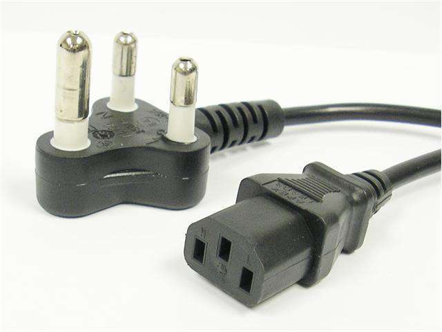 1.5 Meter PC or HDTV Power Cable 3-Pin SA Electrical Plug to Kettle Cord