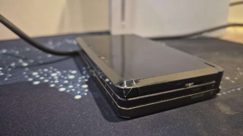 Nintendo 3DS Cosmo Black, 32GB SD Card, Custom Firmware (Pre-owned)